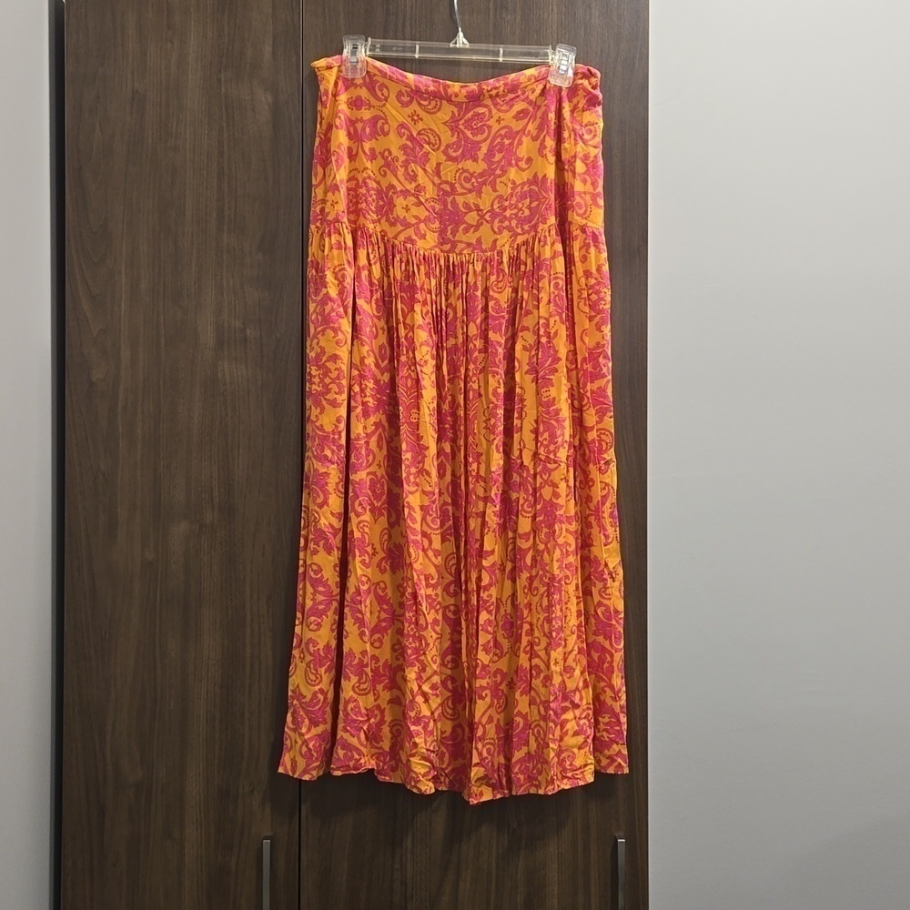 Abel the Label-Anthropologie-Maya Floral Paisley Patterned Maxi Skirt-Size Large